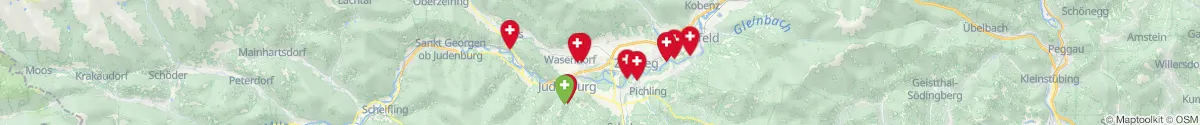 Map view for Pharmacies emergency services nearby Fohnsdorf (Murtal, Steiermark)